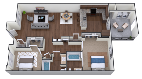 G Floor Plan at The Villas at Ellis Manor, Fresno, CA 93720